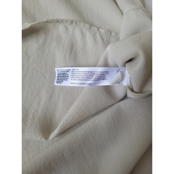 Eileen Fisher Sand Silk Sleevless Georgette Crepe Size XS $218 - Picture 4 of 9